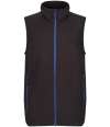 RG453 TRF695 Regatta Navigate Fleece Bodywarmer Black / new royal blue colour image